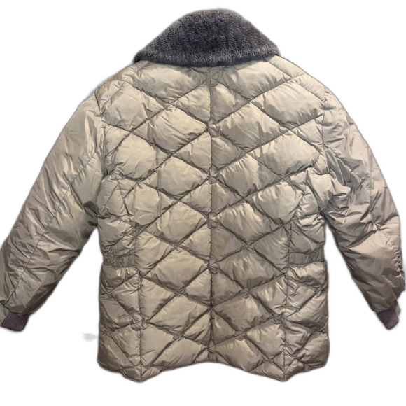 Alaska Sleeping Bag Co Goose Down Quilted Coat Vintage Fur Insulated Men's L - Picture 2 of 11